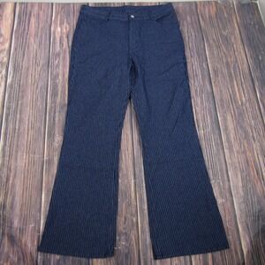 Halara NEW NWT Womens Large Blue Striped Flare Leg Pants